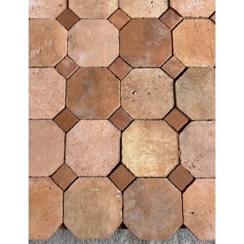 Octagonal tiles with cabochons