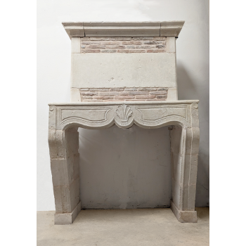 Louis XV Saintonge stone mantelpiece fireplace