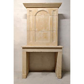 chemin&eacute;e en pierre &agrave; trumeau 