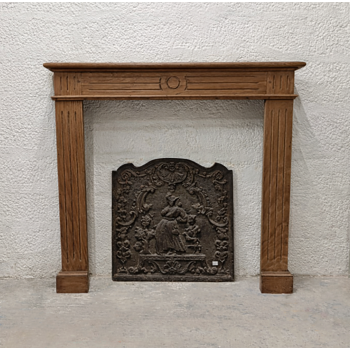 chemin&eacute;e &agrave; trumeau en bois 