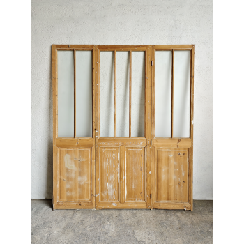 Paire de portes vitr&eacute;es r&eacute;taises