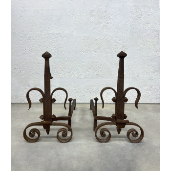 Pair of andirons