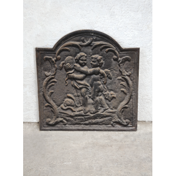 Plaque en fonte Deux ch&eacute;rubins