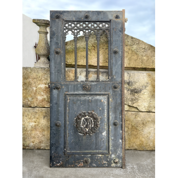 Porte de jardin ancienne en fer forg&eacute;
