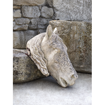 Sculpture de t&ecirc;te de cheval