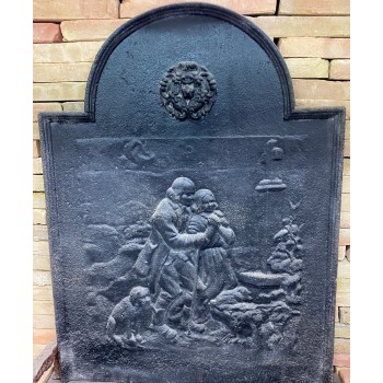 Plaque de fonte canne et chien