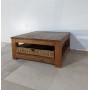 Table basse en teck + panier