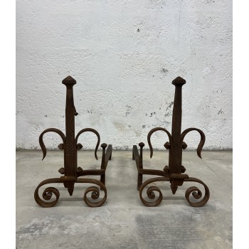 Paire de chenêts