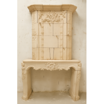 Cheminée à trumeau sculptée 