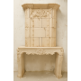 Sculpted fireplace with a trumeau